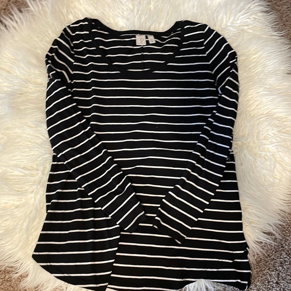 Black and White striped long sleeve